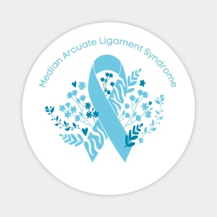 Median Arcuate Ligament Syndrome Floral Ribbon Magnet